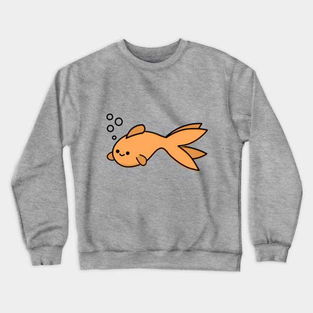 Cute Goldfish Crewneck Sweatshirt by happyfruitsart